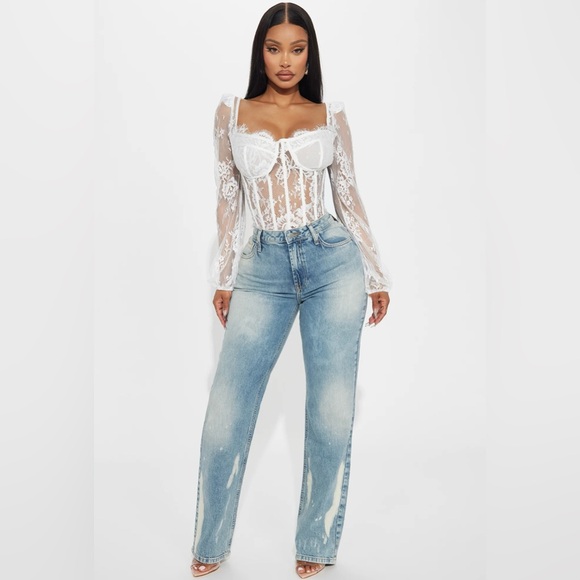 👖🍶DONATED Fashionova True To You Straight Leg Jeans New W Tags - Picture 2 of 2